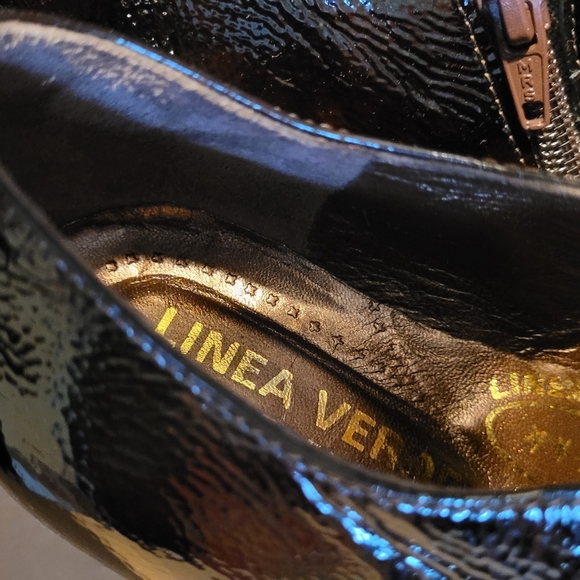 Linea Verde For Elio Size 37 Ladies ITALIAN LEATHER Maroon  Coda Heels Booties - Picture 13 of 16